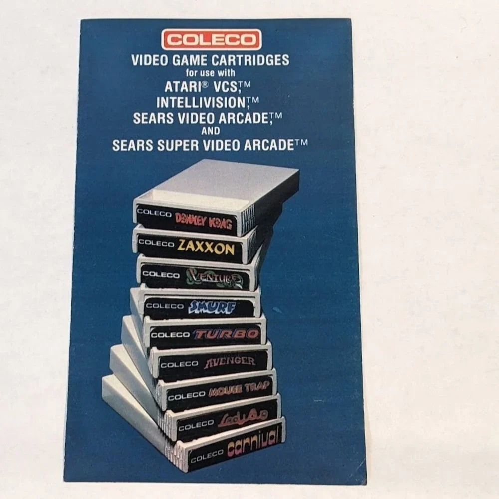 Vintage Atari Video Game Cartridge Mini Product Catalog Game Insert Lot 1982-83‎
